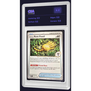 Stellar Crown Antique Root Fossil 130/142 Pokémon TCG - CGA 9.0 Digital Grade